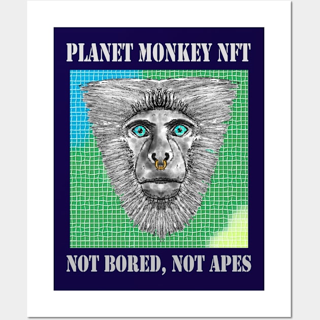 Planet Monkey Cute Animals Not Bored Apes Wall Art by PlanetMonkey